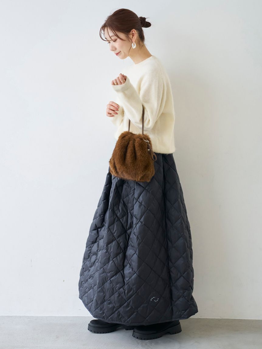emmi atelier「巾着ミニバッグ」|ハンドバッグ|