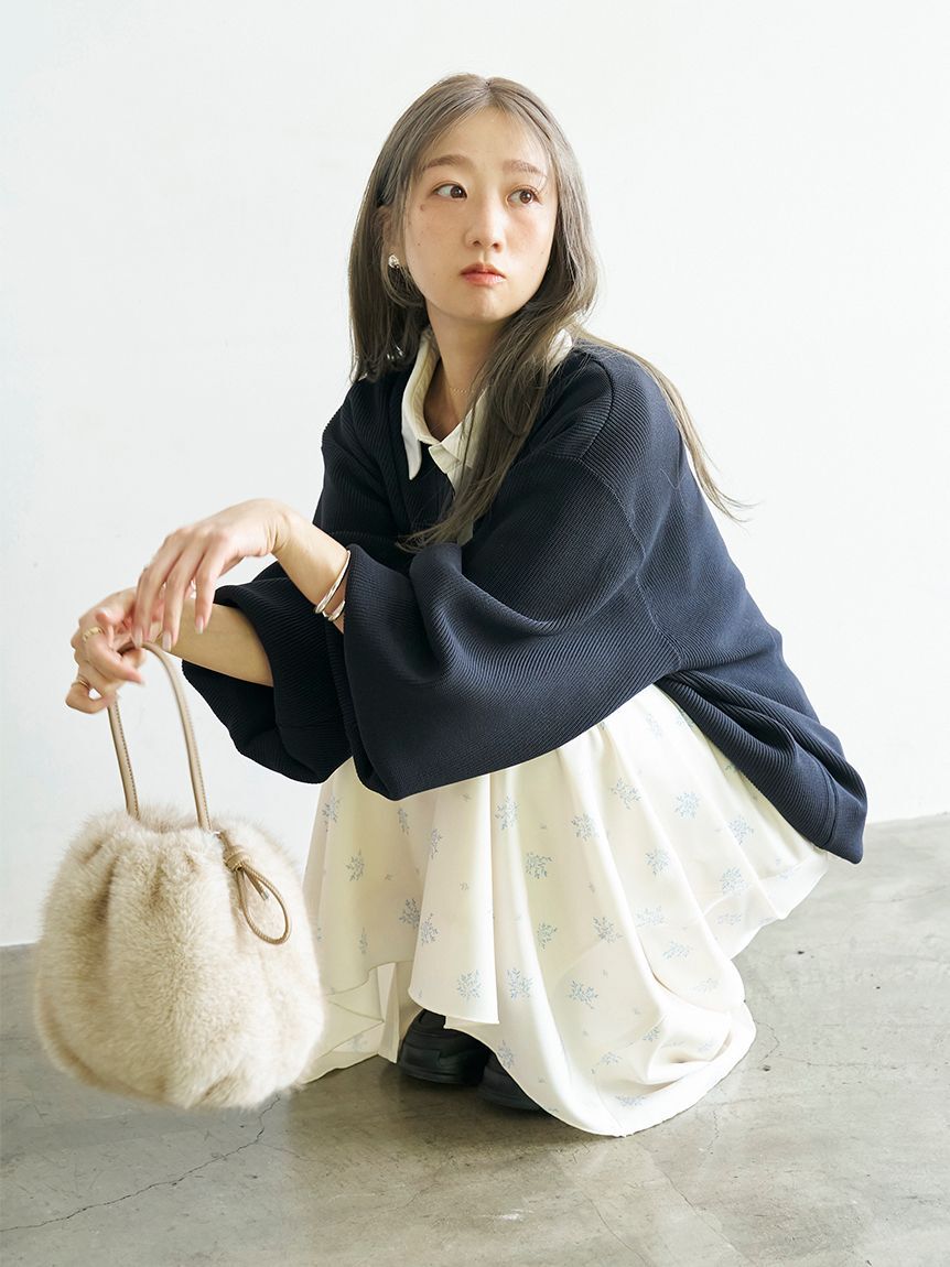 emmi atelier「巾着ミニバッグ」|ハンドバッグ|