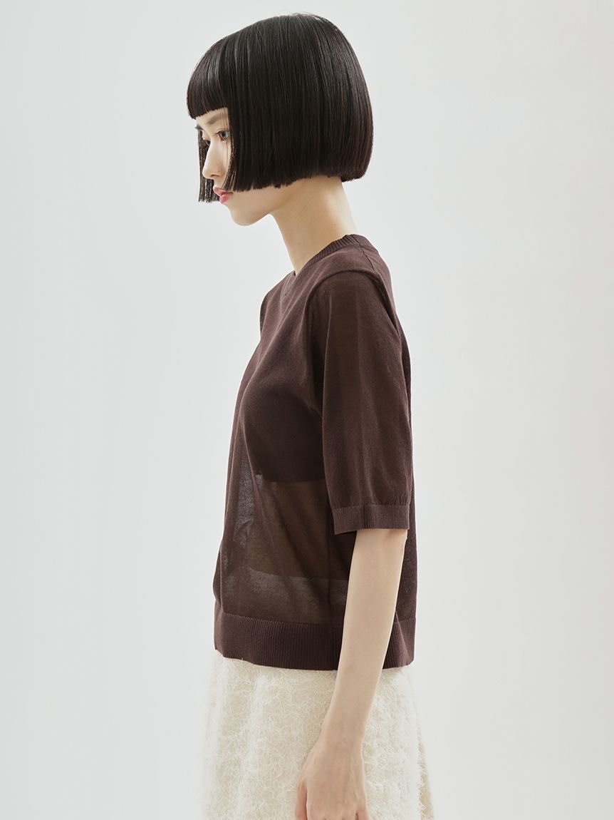 emmi atelier「シアーニットプルオーバー」|ニット・セーター|