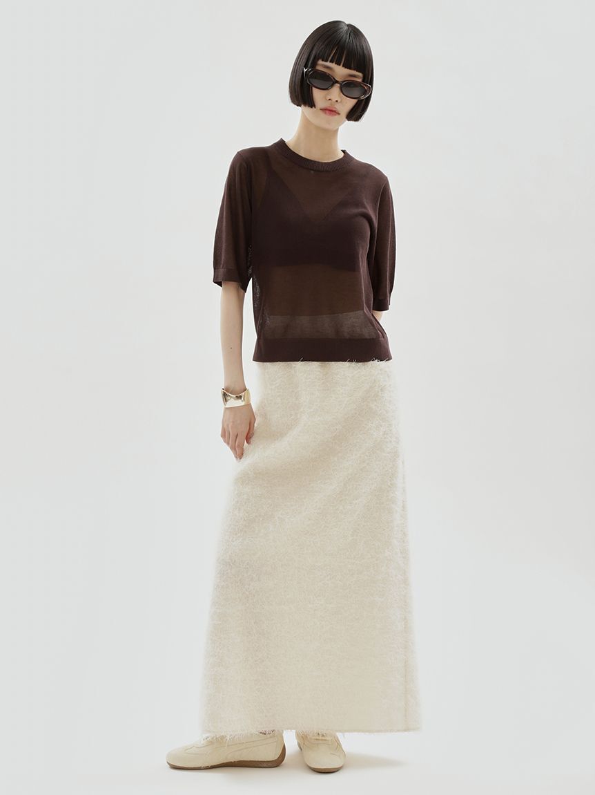emmi atelier「シアーニットプルオーバー」|ニット・セーター|