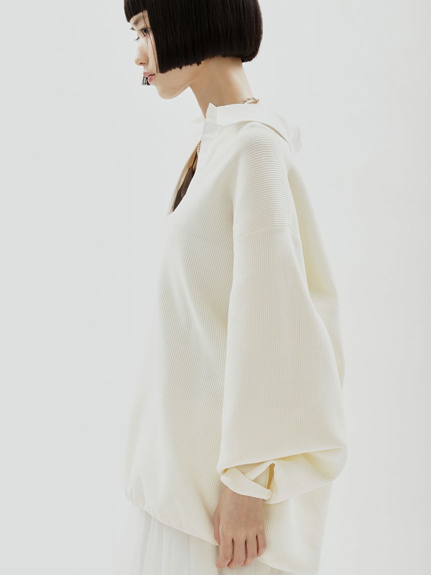 emmi atelier「ラガーニットトップス&times;チュールタックスカートセット」|ワンピース|