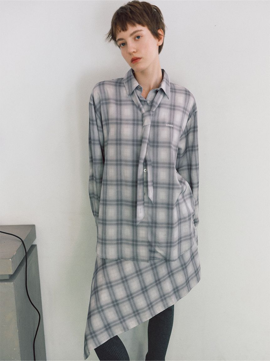 emmi atelier「マルチwayオーバーサイズチェックシャツ【セットアップ対応】」|シャツ・ブラウス|LGRY