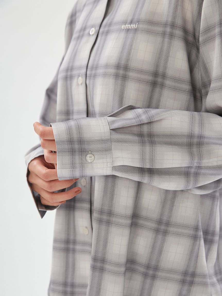 emmi atelier「マルチwayオーバーサイズチェックシャツ【セットアップ対応】」|シャツ・ブラウス|