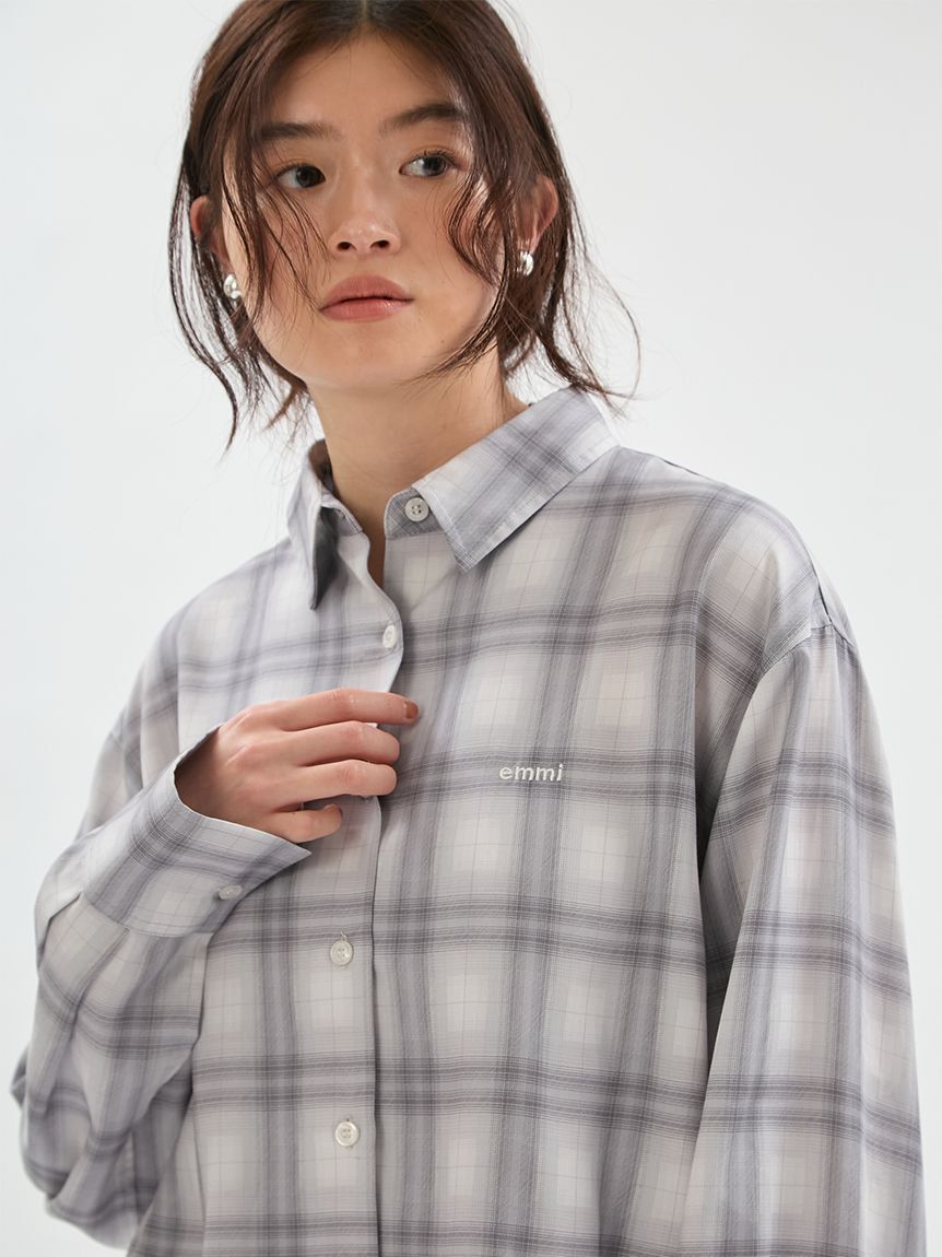 emmi atelier「マルチwayオーバーサイズチェックシャツ【セットアップ対応】」|シャツ・ブラウス|