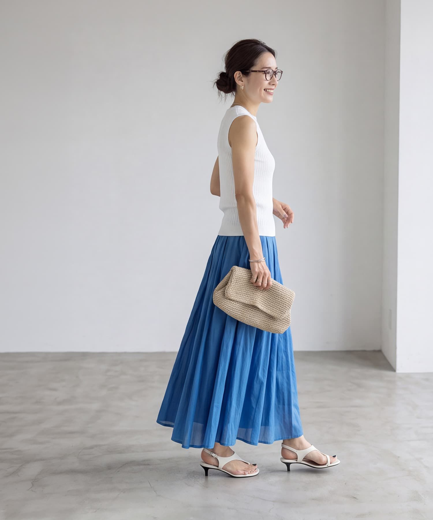 STYLE DELI「超涼感シャラシャラ落ち感ヴィスコースニットトップス」|タンクトップ|