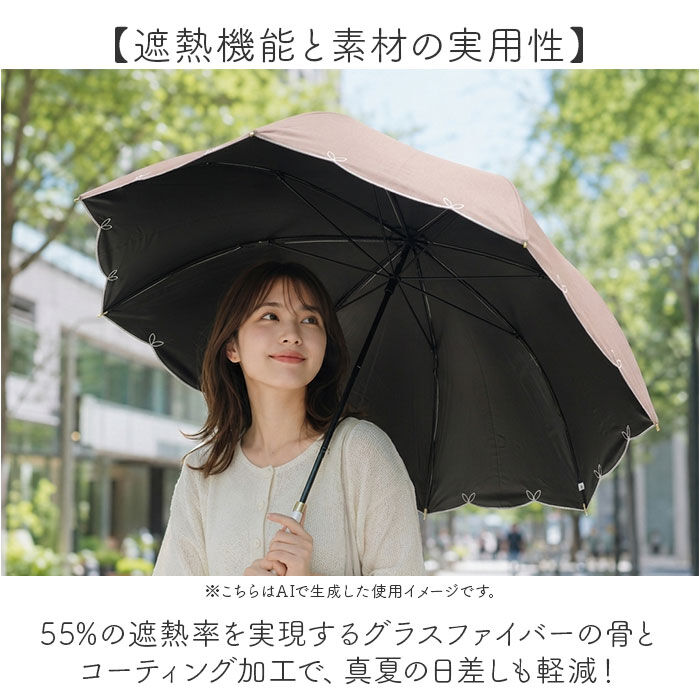 BACKYARD FAMILY「Nakatani 日傘 通販 晴雨兼用傘 長傘 916-067 UV ブルーム 傘 レディース」|傘|