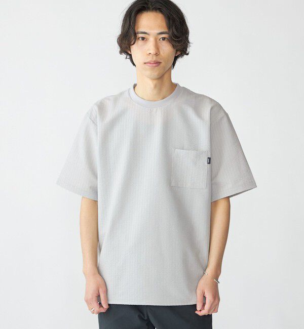 SHIPS「SHIPS: COOLMAX(R) シアサッカー Tシャツ」|Tシャツ・カットソー|