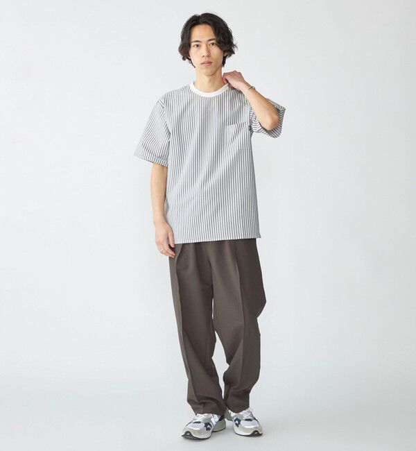 SHIPS「SHIPS: COOLMAX(R) シアサッカー Tシャツ」|Tシャツ・カットソー|