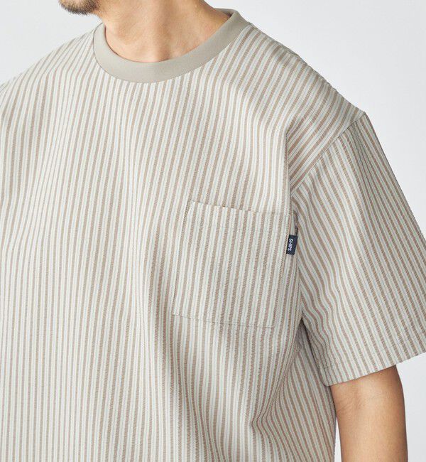 SHIPS「SHIPS: COOLMAX(R) シアサッカー Tシャツ」|Tシャツ・カットソー|