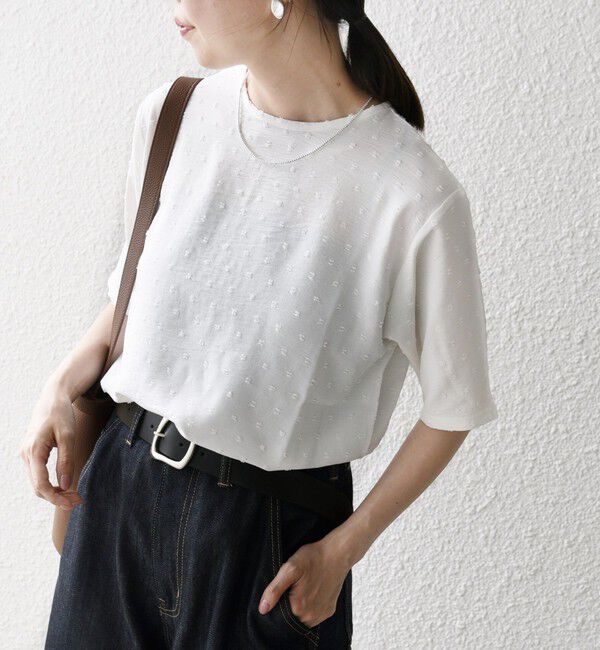 SHIPS any「SHIPS any:〈洗濯機可能〉カットドビー ジャージー クルーネック TEE」|Tシャツ・カットソー|