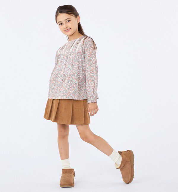 SHIPS KIDS「SHIPS KIDS:100～130cm / リバティ ギャザー ブラウス」|シャツ・ブラウス|