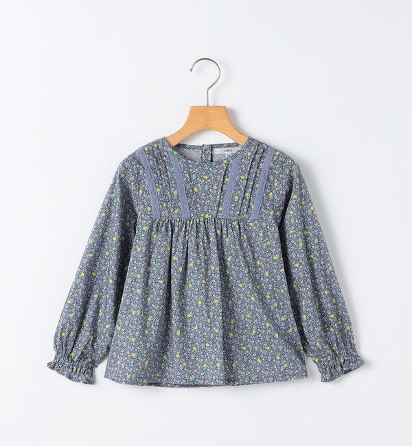 SHIPS KIDS「SHIPS KIDS:100～130cm / リバティ ギャザー ブラウス」|シャツ・ブラウス|