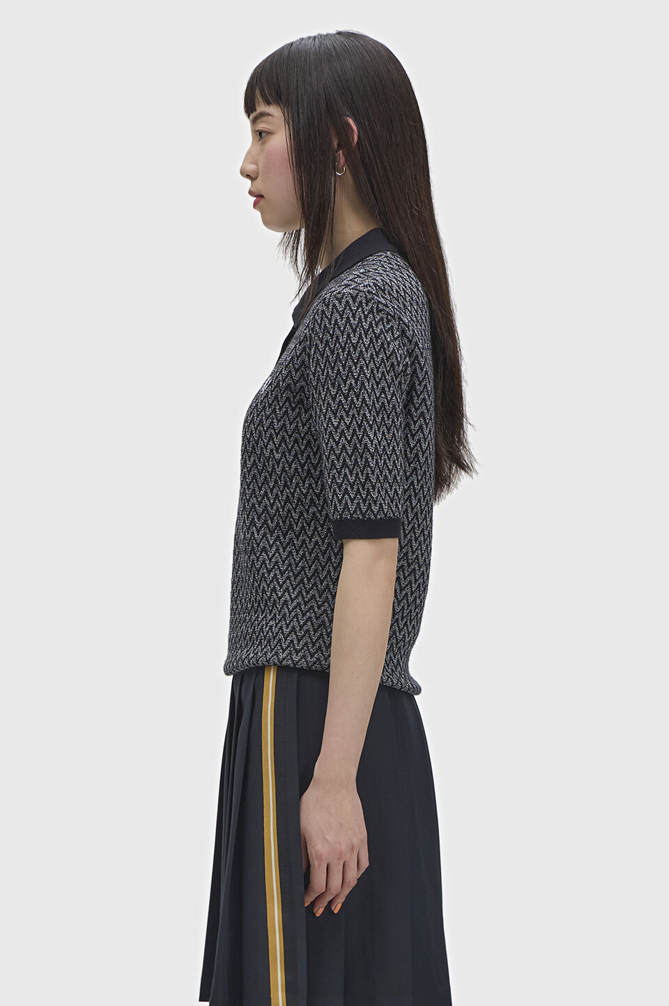FRED PERRY 「Textured Knitted Shirt／テクスチャ―ニットポロシャツ」|ポロシャツ|