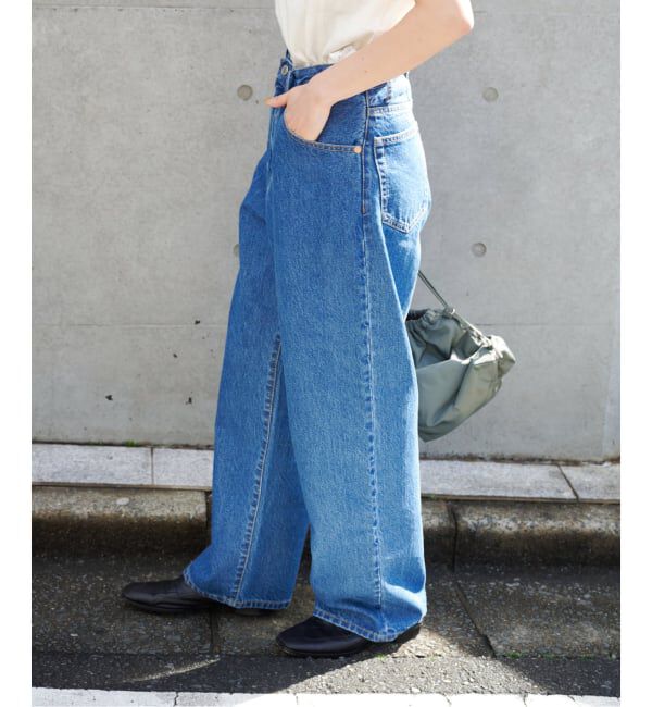 追加 ULTサマーデニムハイライズルーズ5PKT BLUE/NAVY（OUTDOOR