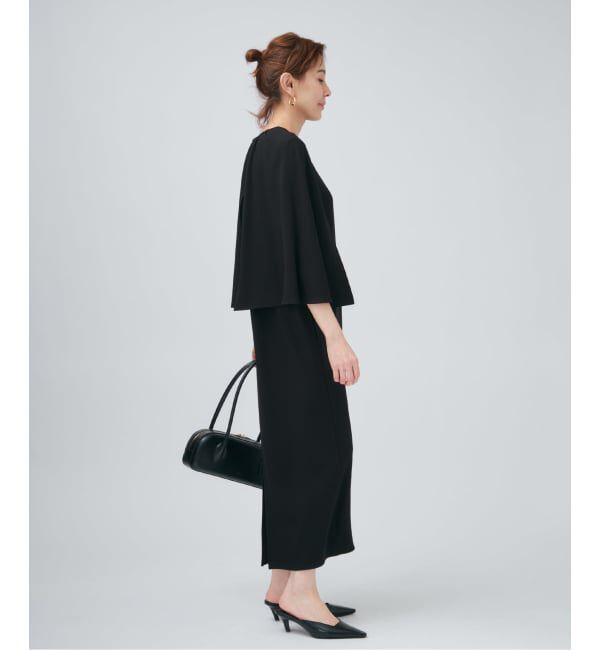 VERMEIL par iena「ACEPOLYバックサテンケープ風ワンピース」|ワンピース|