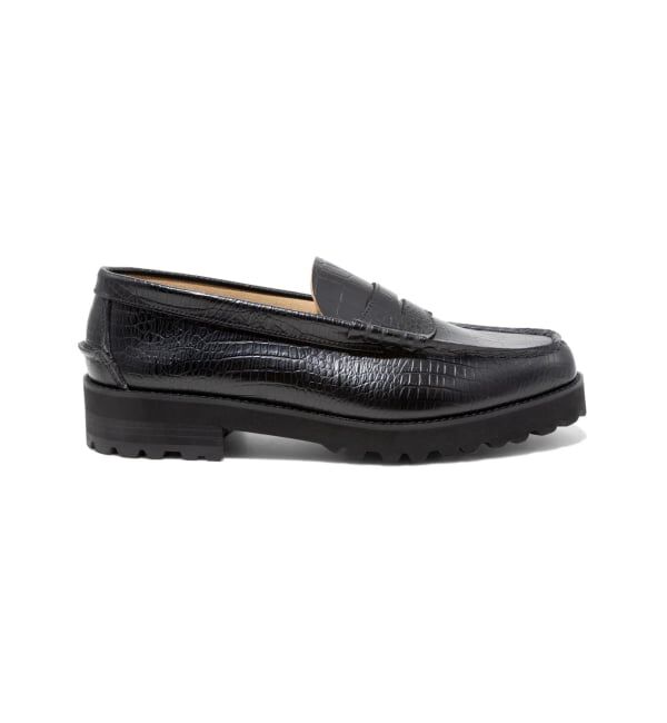 PULP「The Kenford Fineshoes EMBOSSED LOAFERS / BLACK CROCODILE COMBI」|ローファー|