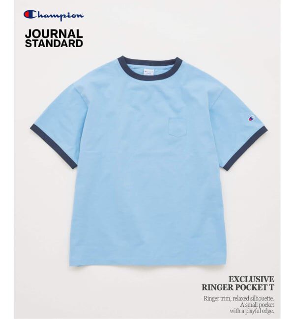 JOURNAL STANDARD「CHAMPION / チャンピオン 別注 リンガー  ポケチー Tシャツ」|Tシャツ・カットソー|