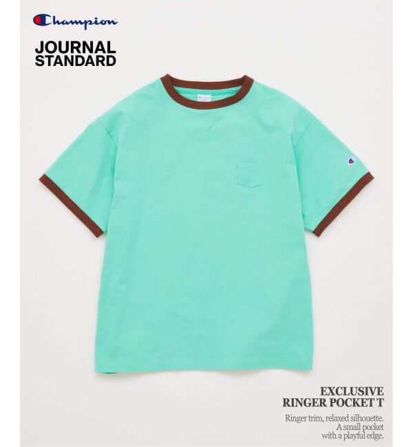JOURNAL STANDARD「CHAMPION / チャンピオン 別注 リンガー  ポケチー Tシャツ」|Tシャツ・カットソー|