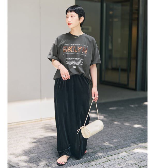 Spick and Span「《新色 / 追加予約》ロゴオーバーTシャツ」|Tシャツ・カットソー|