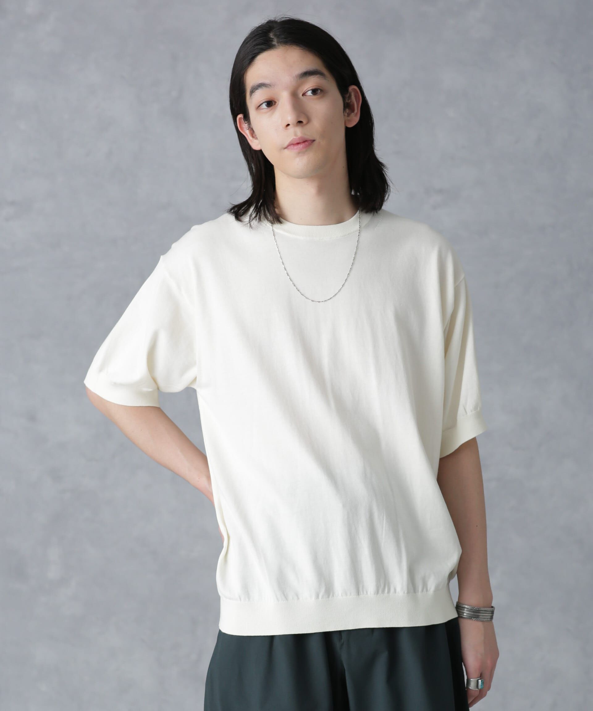 NANO universe「crepuscule/別注 S/S CREWNECK KNIT」|ニット・セーター|