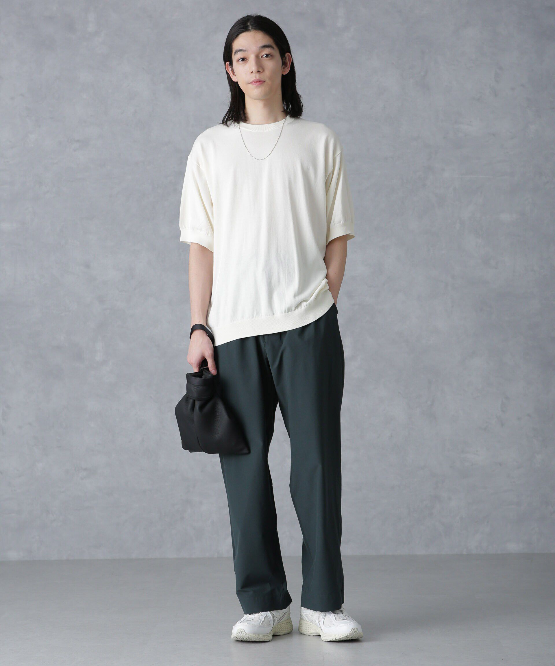 NANO universe「crepuscule/別注 S/S CREWNECK KNIT」|ニット・セーター|