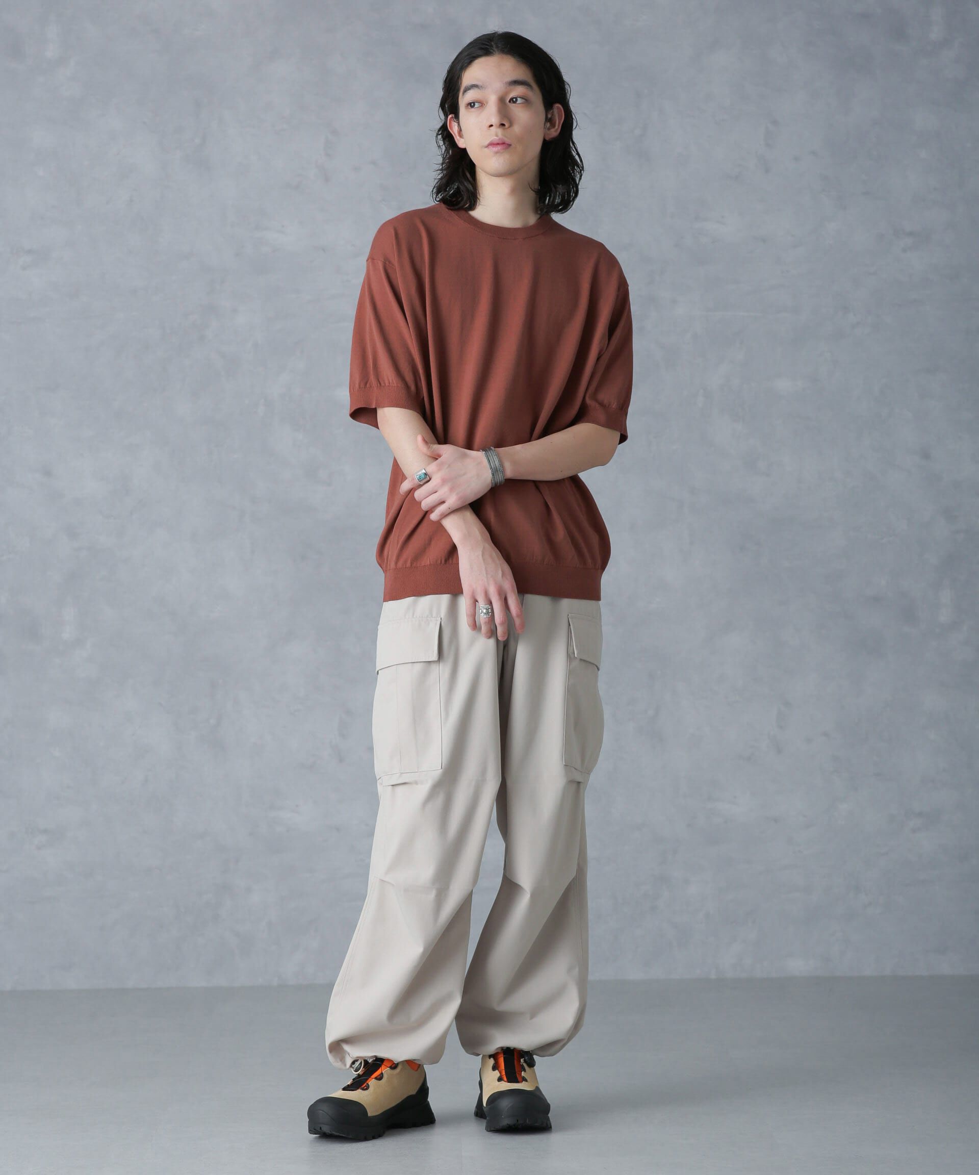 NANO universe「crepuscule/別注 S/S CREWNECK KNIT」|ニット・セーター|