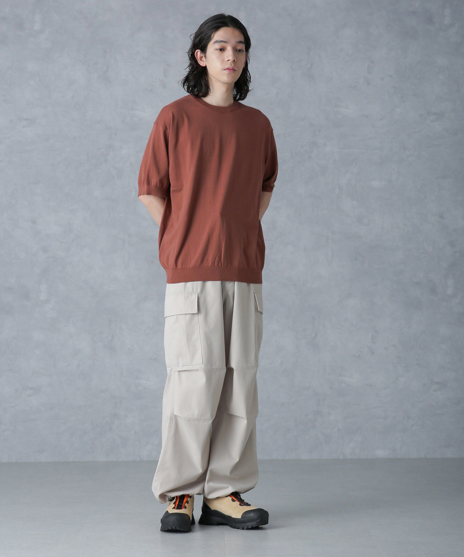 NANO universe「crepuscule/別注 S/S CREWNECK KNIT」|ニット・セーター|