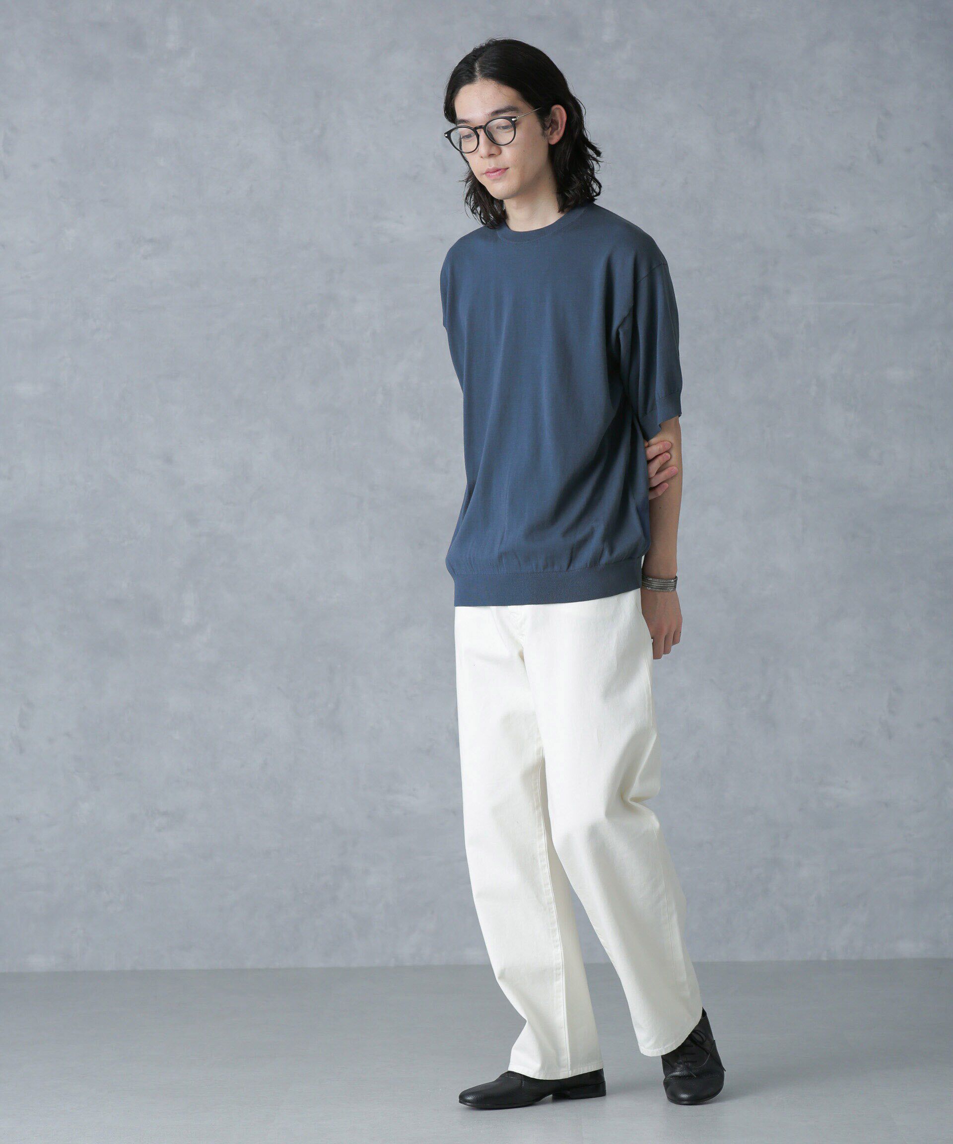 NANO universe「crepuscule/別注 S/S CREWNECK KNIT」|ニット・セーター|
