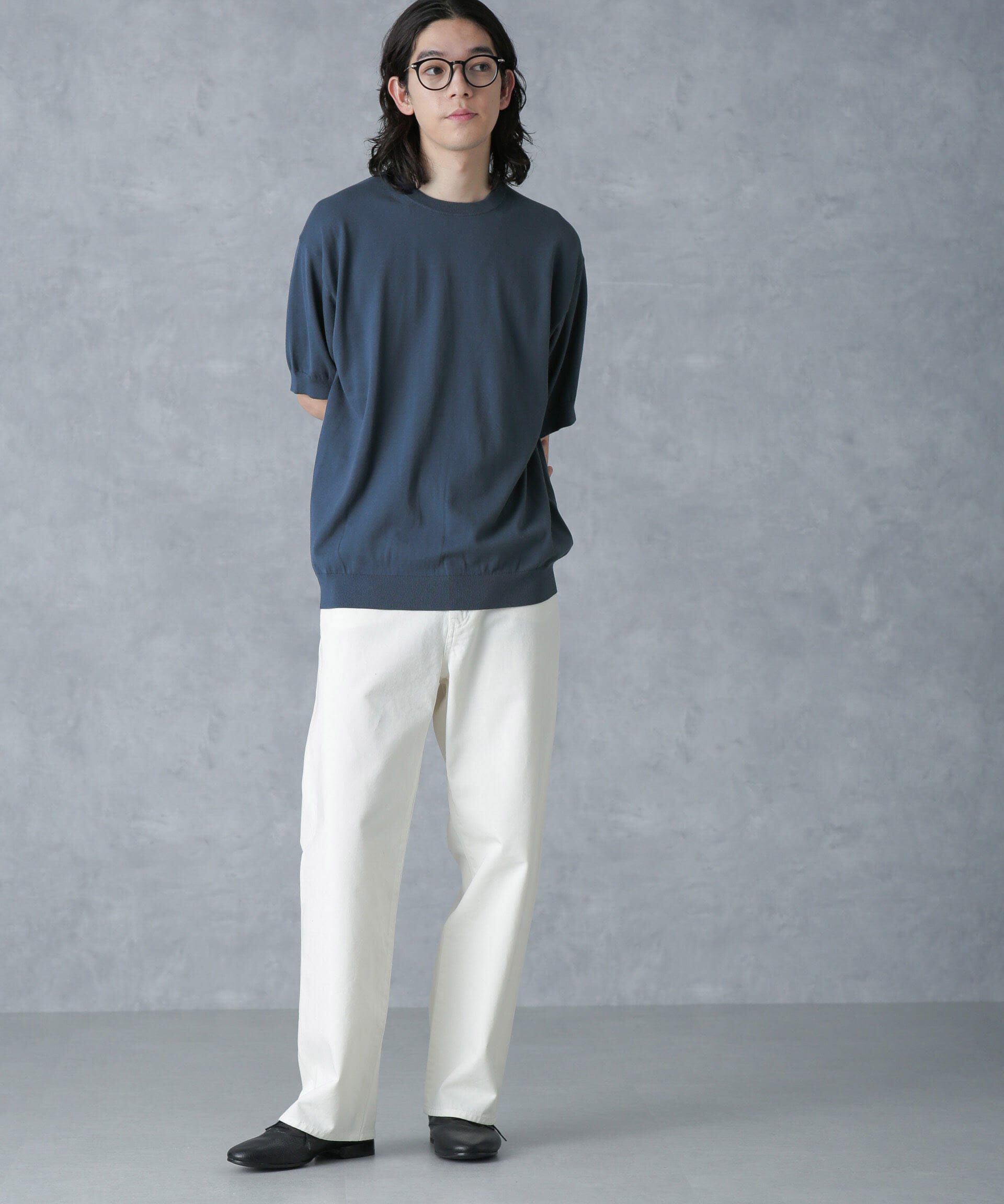 NANO universe「crepuscule/別注 S/S CREWNECK KNIT」|ニット・セーター|