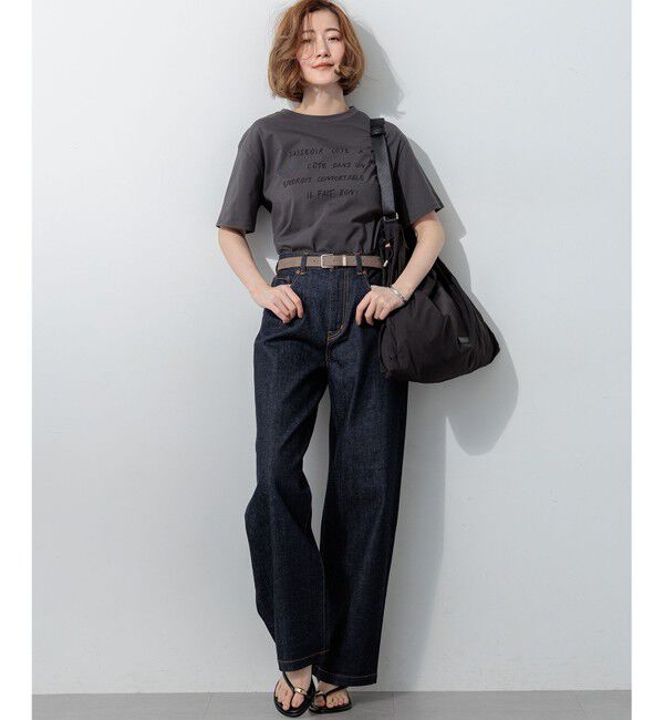 23区「リラクシーシルエット メッセージ ロゴTシャツ」|Tシャツ・カットソー|