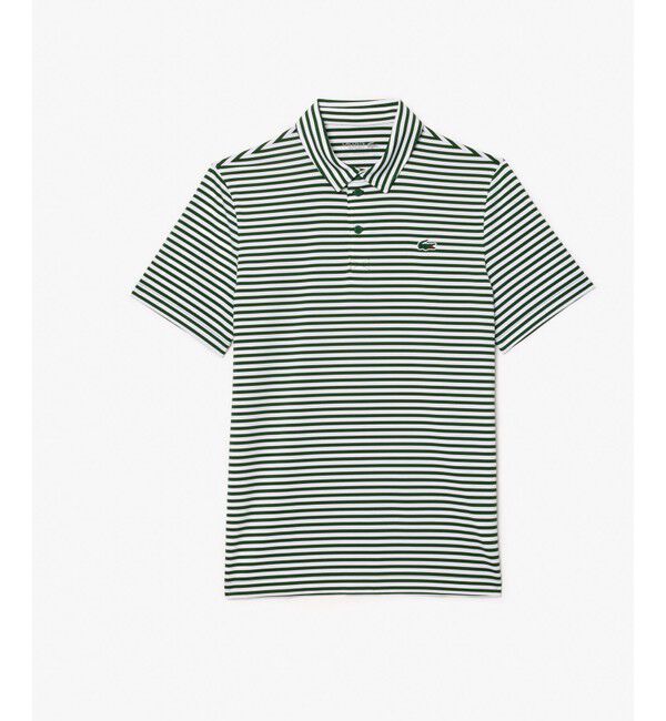 LACOSTE「UVカット UPF50+ ウルトラドライバイカラーボーダーポロシャツ」|ポロシャツ|