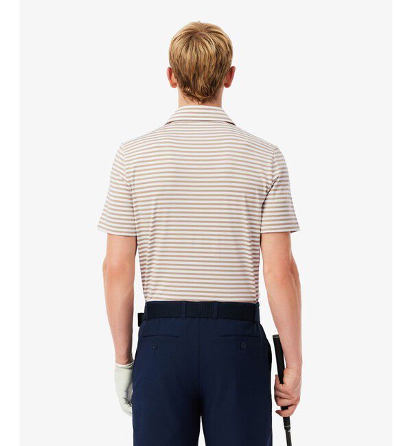 LACOSTE「UVカット UPF50+ ウルトラドライバイカラーボーダーポロシャツ」|ポロシャツ|