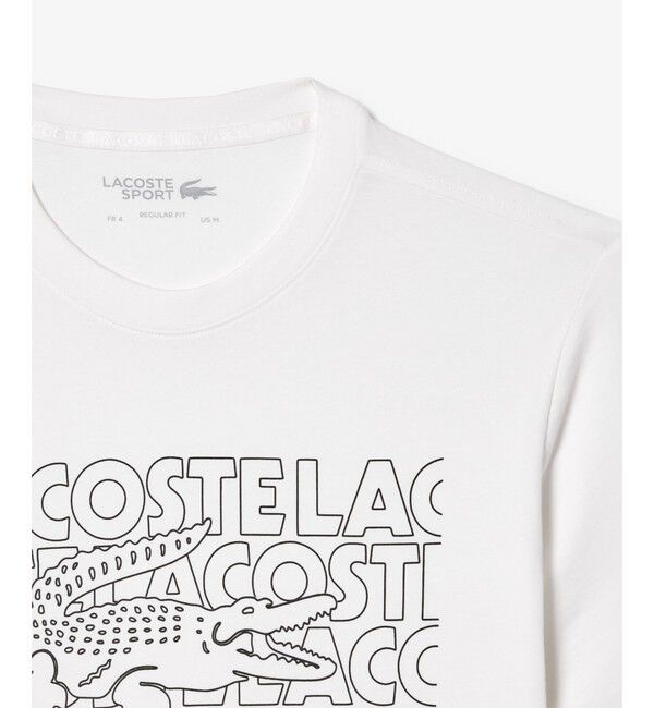 LACOSTE「ネーム＆ワニロゴグラフィックドライTシャツ」|Tシャツ・カットソー|
