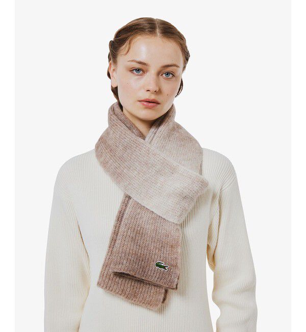 LACOSTE「アルパカブレンドグラデーションニットマフラー」|マフラー|