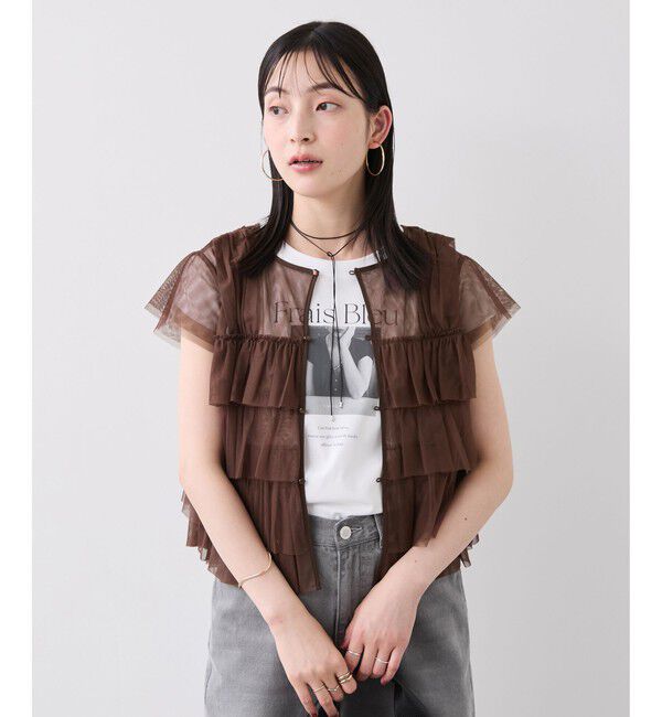 VIS「前後2WAYチュールティアードプルオーバー」|Tシャツ・カットソー|