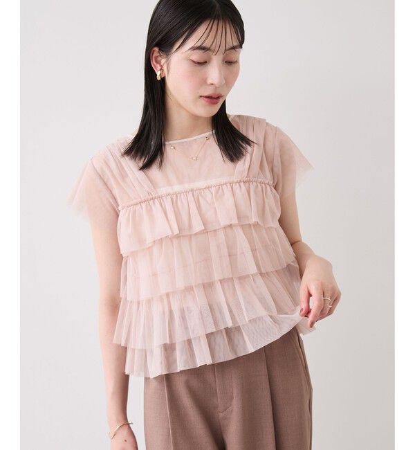 VIS「前後2WAYチュールティアードプルオーバー」|Tシャツ・カットソー|