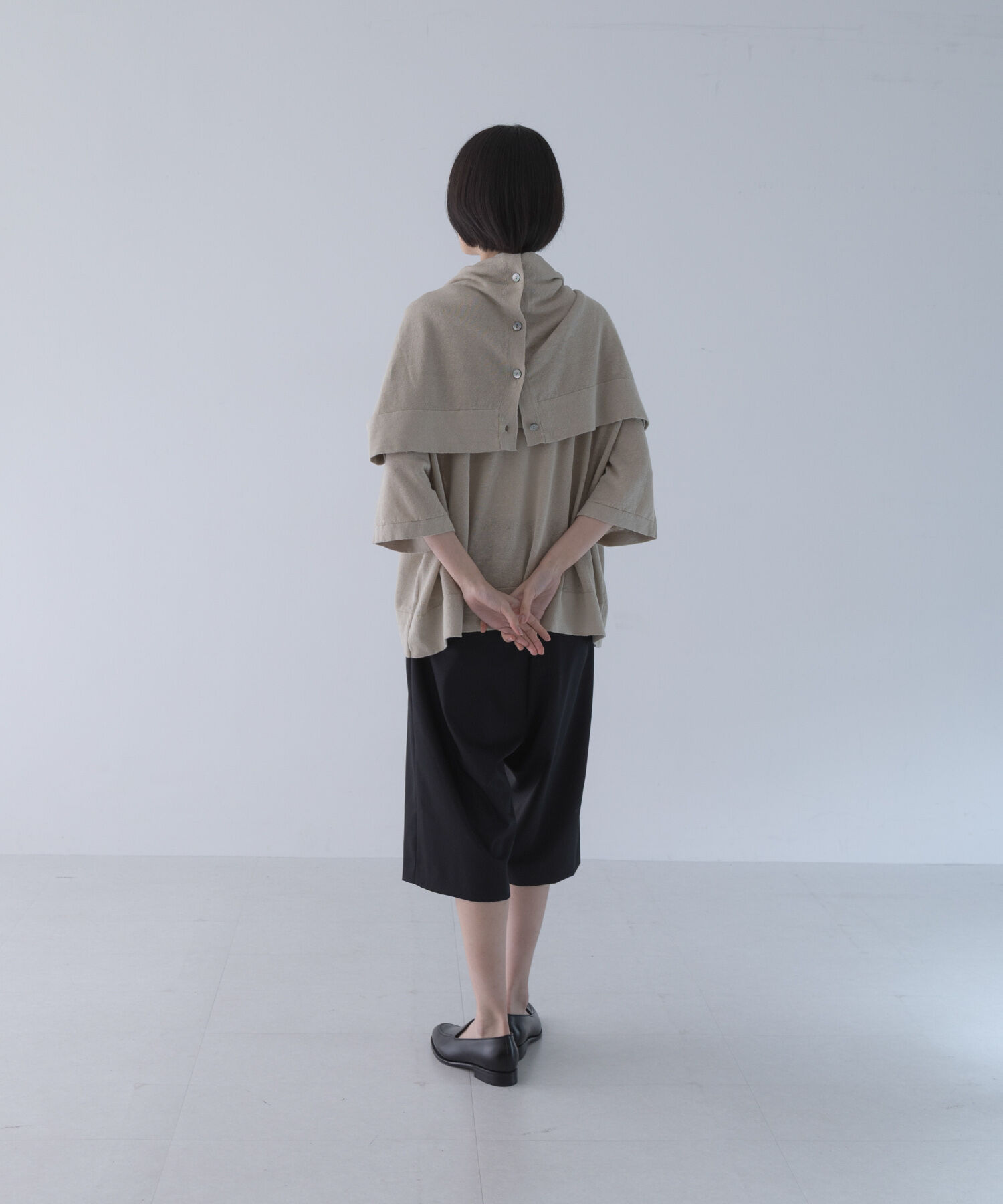 かぐれ「リネンワイドクルーネックカーディガン」|カーディガン|