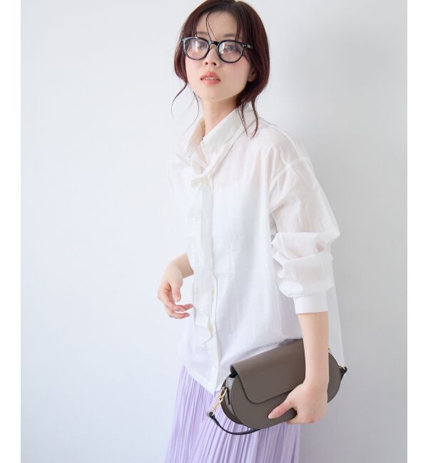  「《WEB限定アイテム》コットン2Wayボウタイブラウス」|シャツ・ブラウス|
