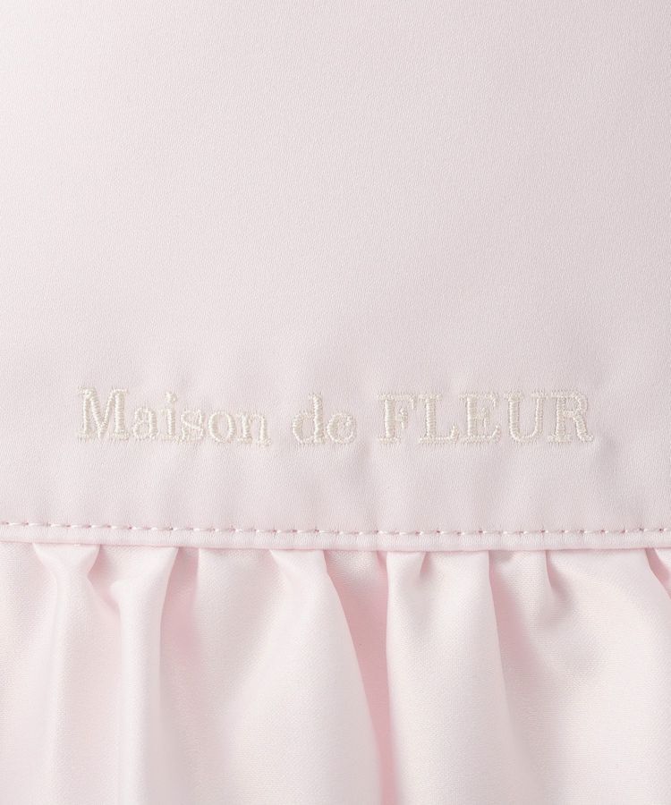 Maison de FLEUR「【A4対応】サテンフロントフリルスクエアトートバッグ」|トートバッグ|
