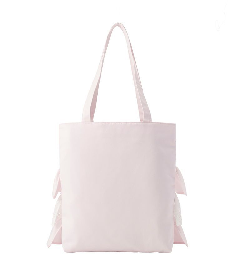 Maison de FLEUR「【A4対応】サテンフロントフリルスクエアトートバッグ」|トートバッグ|