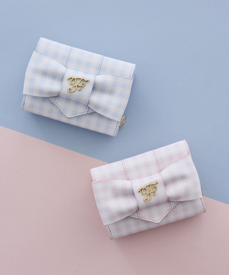 Maison de FLEUR「ギンガムチェックFリボンウォレット」|財布|