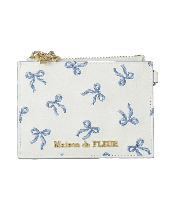 Maison de FLEUR「リボン刺繍カードケース」|財布|