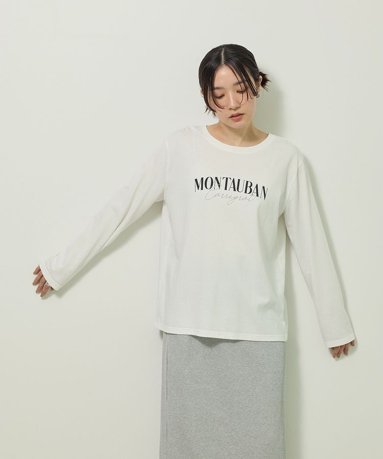 Green Parks「キレイ目ロゴ長袖Tシャツ」|Tシャツ・カットソー|