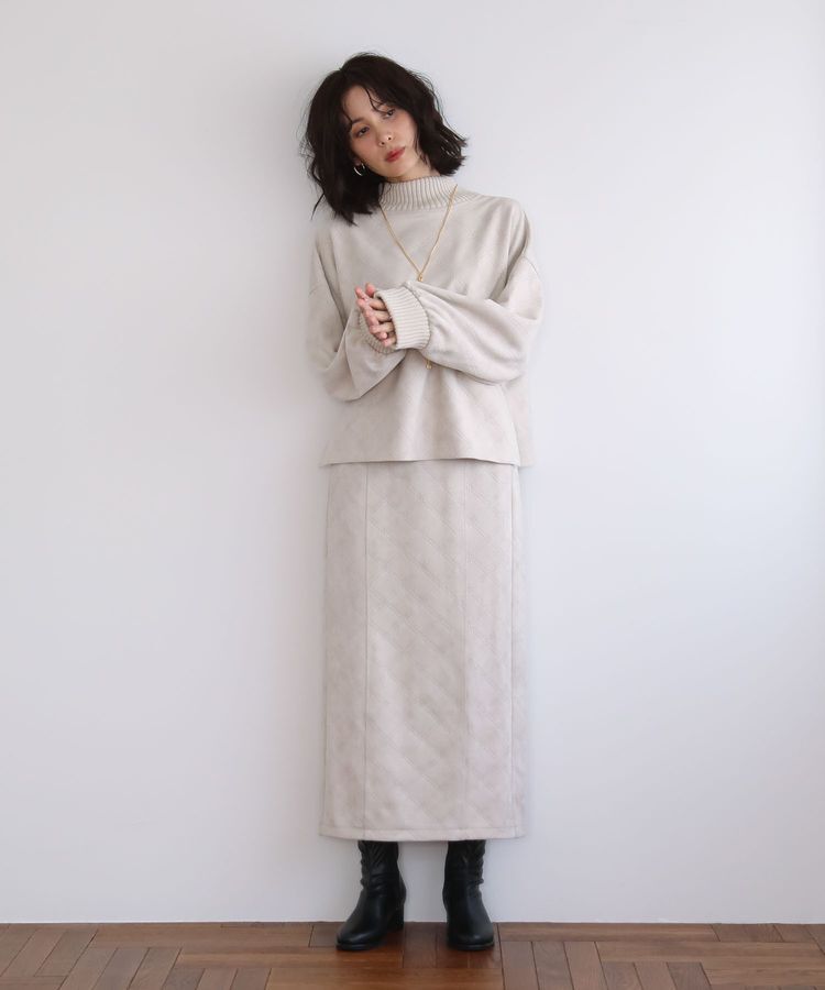 Green Parks「・ELENCARE DUE エンボスナロースカート」|タイト|