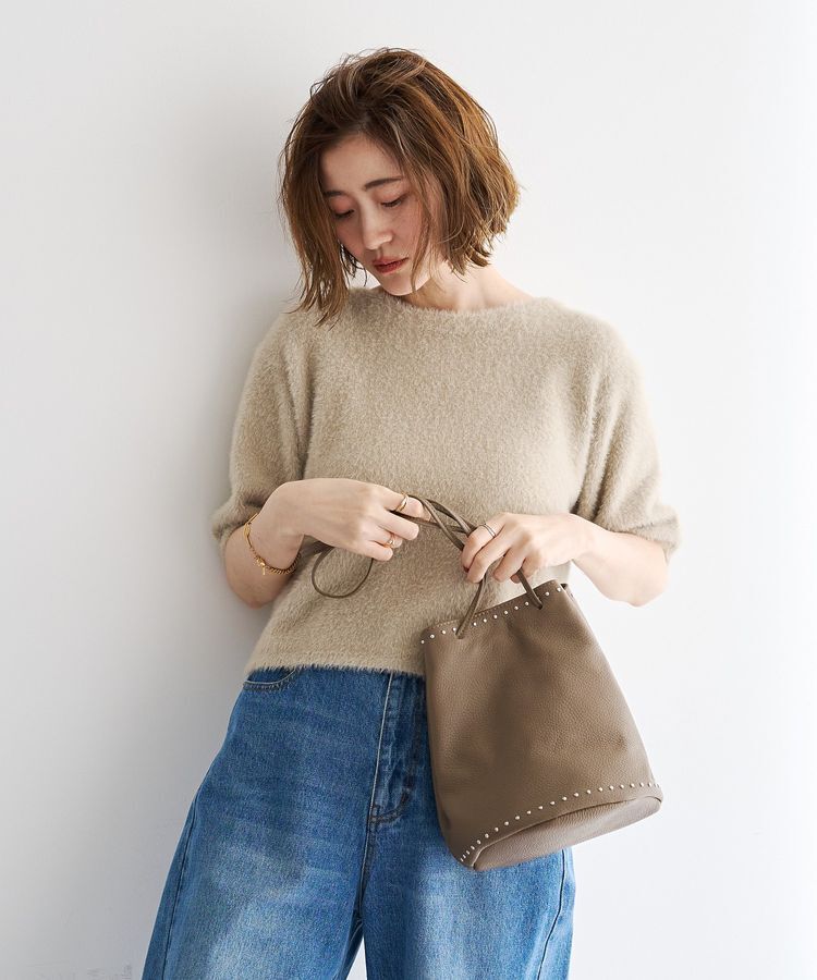 YECCA VECCA「【MILLELA FIRENZE】スタッズ巾着バッグ」|ハンドバッグ|