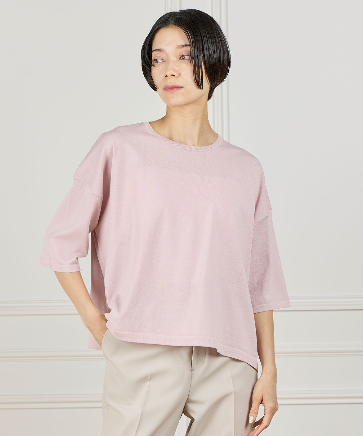 INED「Tシャツ風サマーニット」|ニット・セーター|