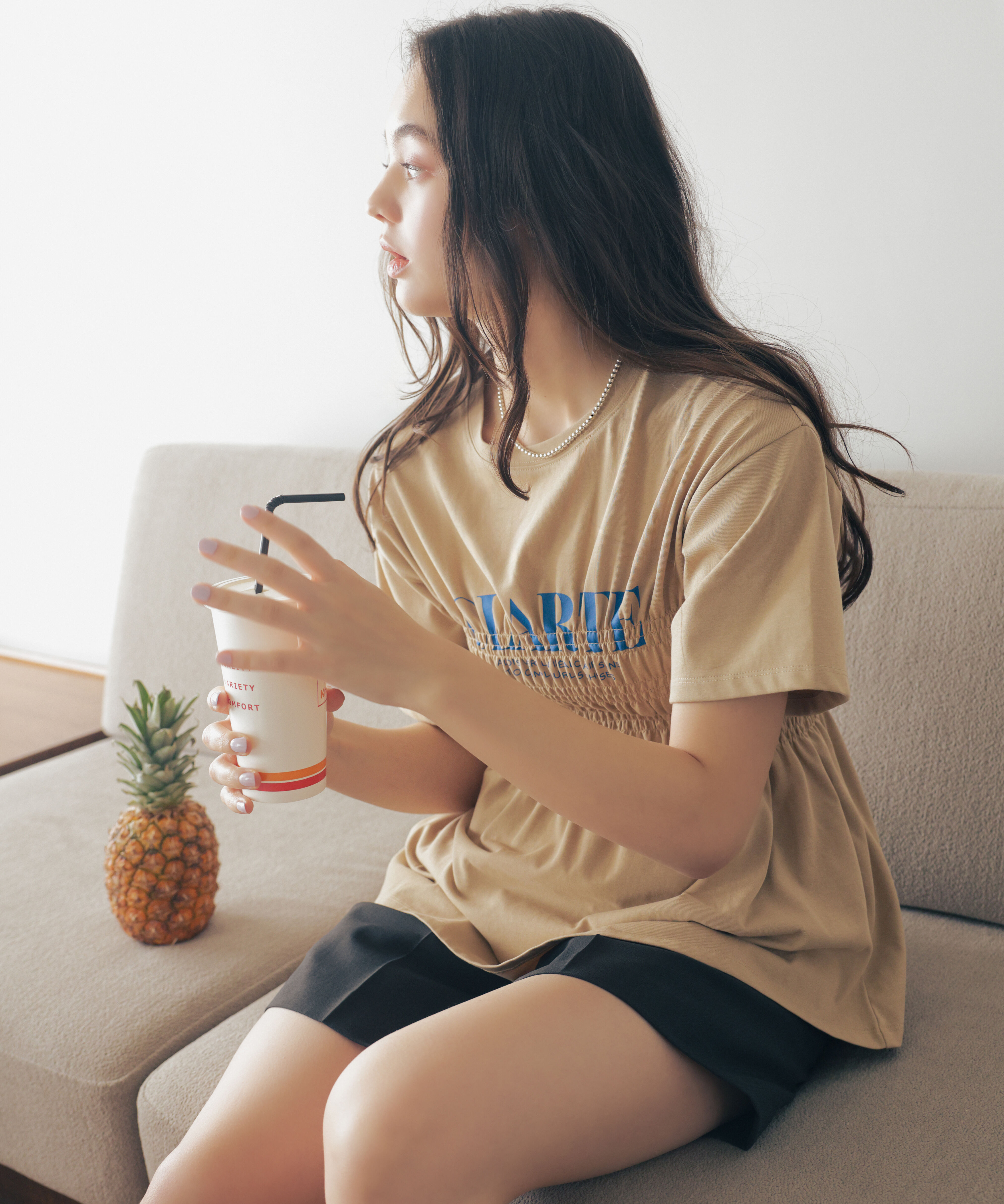  「〈N.〉シャーリングペプラムカットソー」|Tシャツ・カットソー|