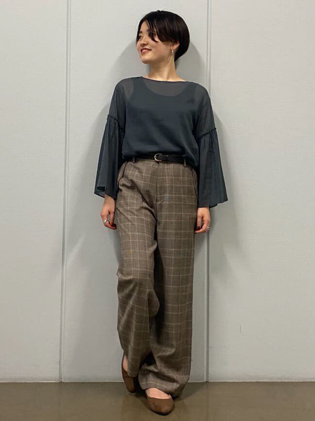  「◆綿ウールアムンゼンベルスリーブブラウス」|シャツ・ブラウス|