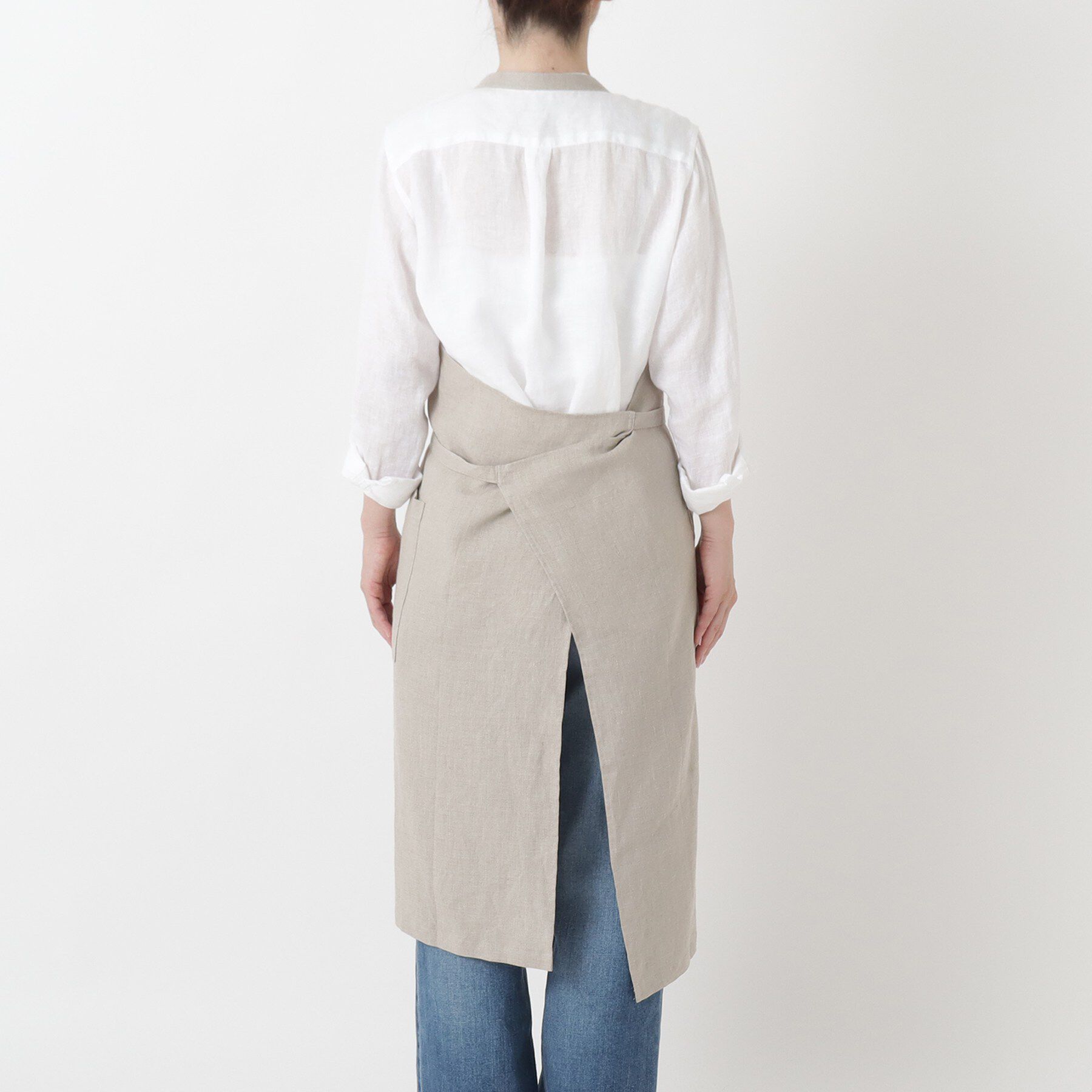 212 KITCHEN STORE「リネンのネックエプロン フリー キナリ ＜LINEN&BASIC リネンアンドベーシック＞」|食器・キッチングッズ|
