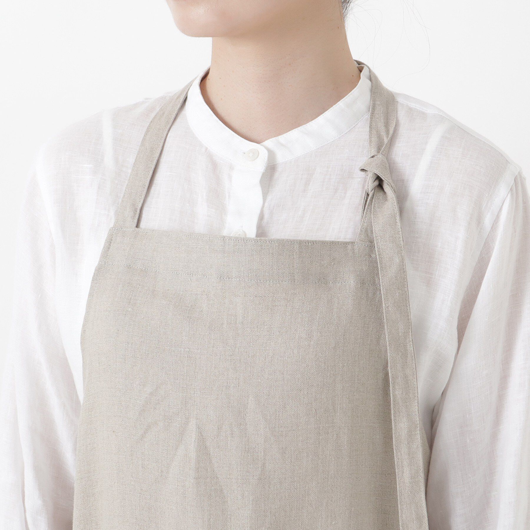 212 KITCHEN STORE「リネンのネックエプロン フリー キナリ ＜LINEN&BASIC リネンアンドベーシック＞」|食器・キッチングッズ|